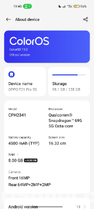 Oppo F21 pro 5g